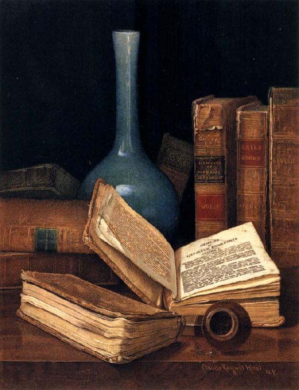 Hirst, Claude Raguet The Bookworm-s Table Sweden oil painting art